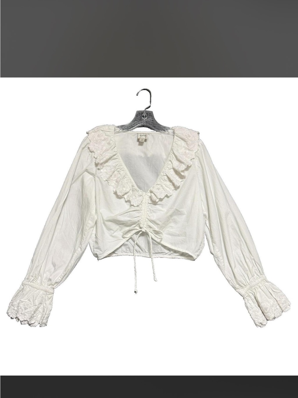 Maeve for Anthropologie White Eyelet Blouse